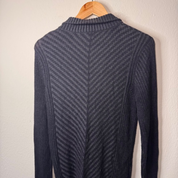 Eddie Bauer Sweater Mini Dress Women's MD Charcoal Full Zip Mock Neck - Picture 5 of 5